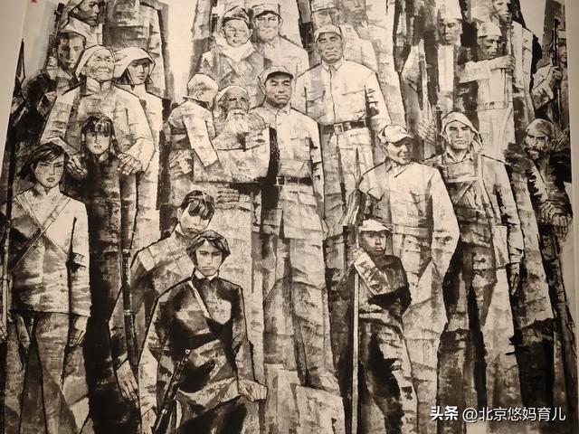 带孩子去中国美术馆参观“人民必胜”主题展，爱国主义教育太深刻