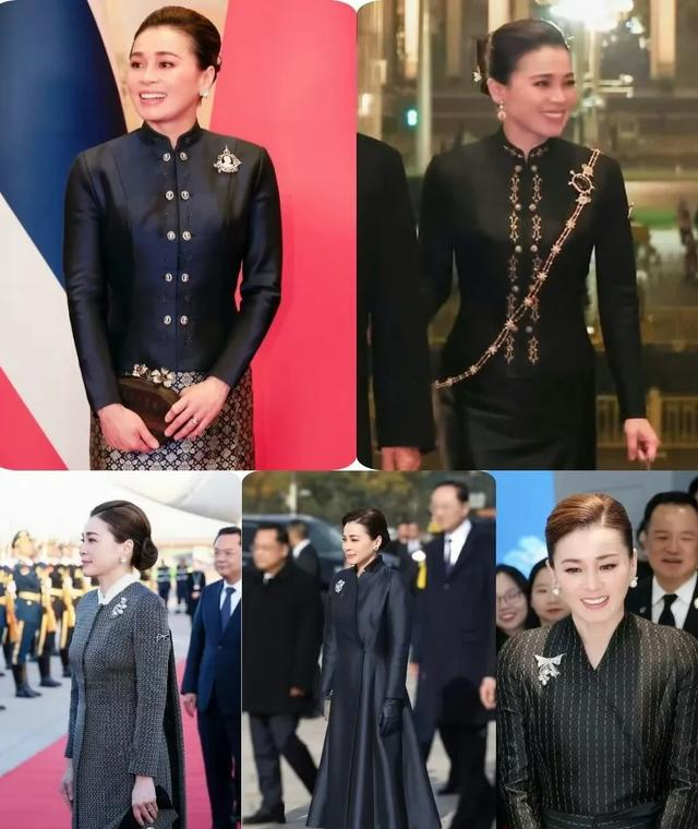 故宫最后一程，苏提达王后以标志性黑丝细跟，定格告别时刻的优雅