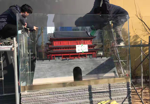 太原复建明清府城振武门，城楼微缩景观亮相街头，锦绣太原打卡地