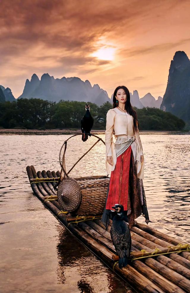 “军嫂”张馨予广西阳朔之旅，太漂亮了吧
