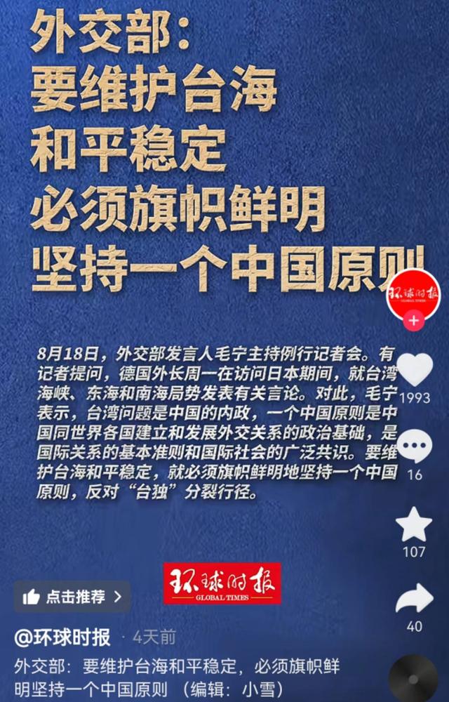 9.3阅兵前，德外长联手日本施压，不许中方做3件事，毛宁8字定性