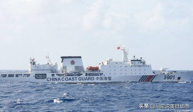 多艘海警舰巡航控制黄岩岛，菲律宾挑衅被遏制，水炮威慑效果极佳