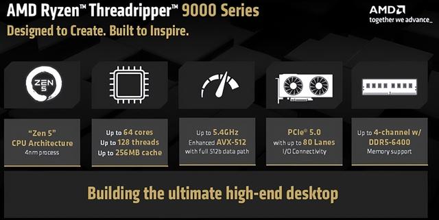 AMD线程撕裂者9000发烧桌面CPU售价公布：1499刀起、7月31日上市