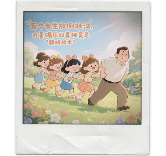 五个女生放倒壮汉！力量碾压的真相竟是“群蜂战术”