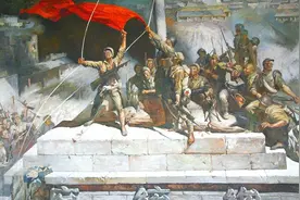 见证红旗的升起——为我所用的汤姆森冲锋枪图片