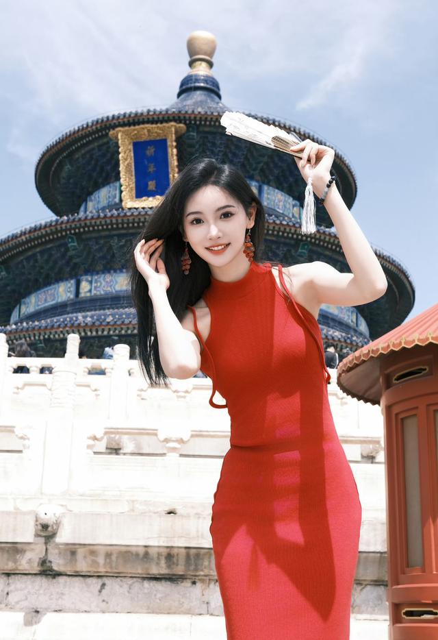 天坛红裙大片美到犯规！这氛围感绝了！