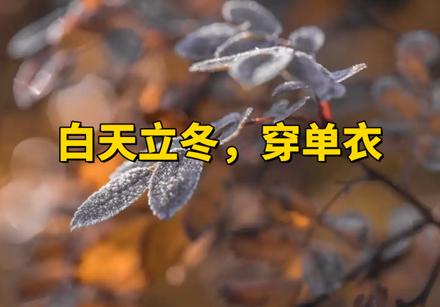 “白天立冬	，穿单衣；晚上立冬，冻死牛	”，今年立冬是在几点？