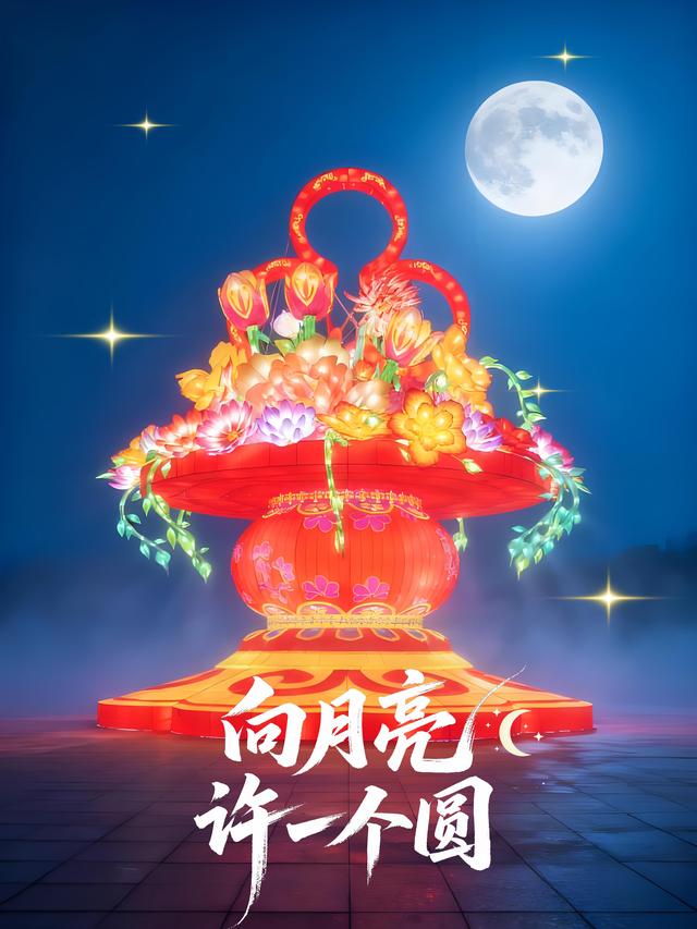 当圆月吻上水街檐角，千盏花灯便点亮了中秋的诗~
