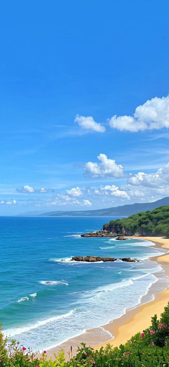 手机壁纸|海边的自然风景