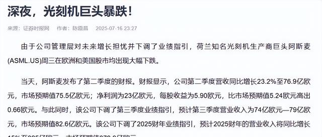 人还没到北京，特朗普先服软，中国出手就是3440亿，ASML或被取代