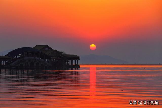 无锡太湖边上董坞里，看日落的好地方