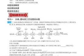 高中化学工艺流程综合试题归纳总结图片