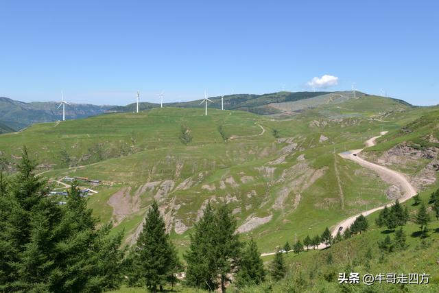 河北麻田岭（上）：绿野铺毡接云影、风轮伴路探山魂