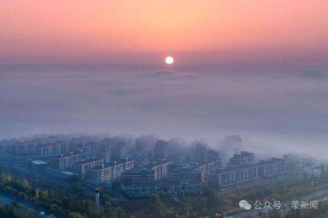 鄂尔多斯的晨雾美成了仙境！