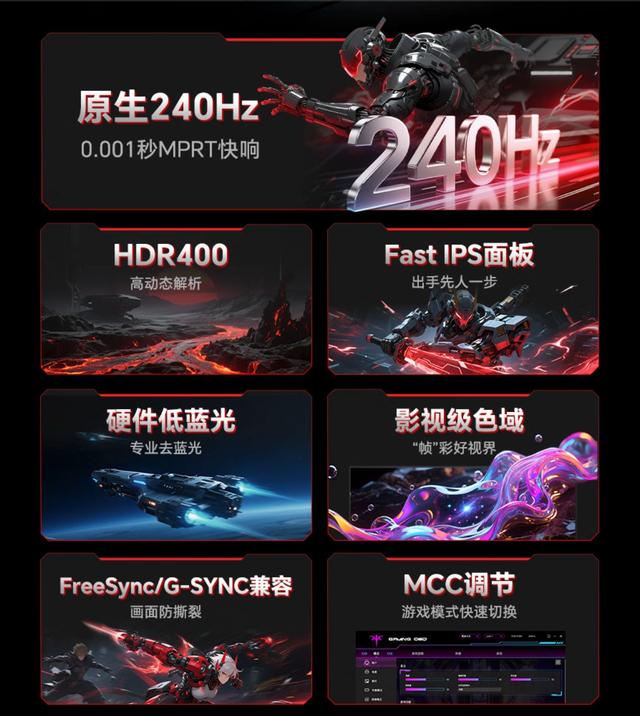 KTC旗舰23.8英寸显示器首销 1080P 240Hz Fast IPS售价569.05元
