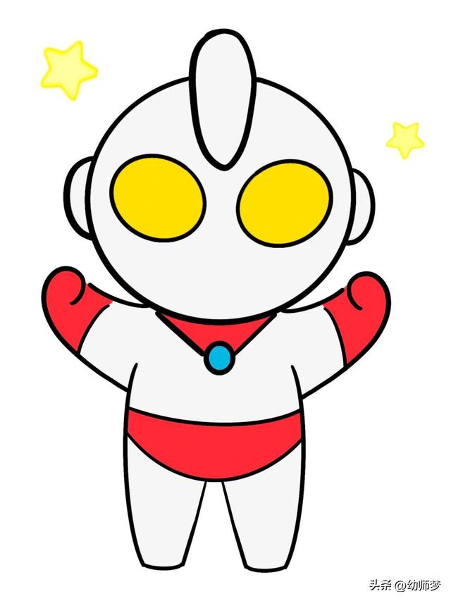 儿童简笔画《奥特曼》适合3-6岁小朋友