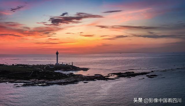 海南文昌：木兰灯塔落日美景