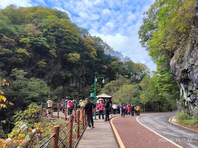 排队游览光雾山