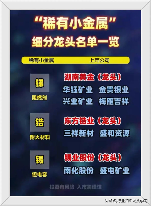 值得珍藏：国产替代科技+存储芯片+稀有小金属+智能电网+服务器等