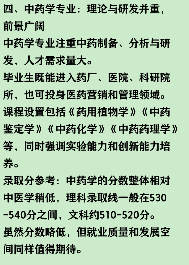 山东中医药大学最好的三个专业及录取分参考