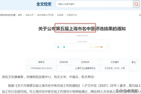 第五届上海市名中医49人名单揭晓，最大年龄101岁，附评选标准图片