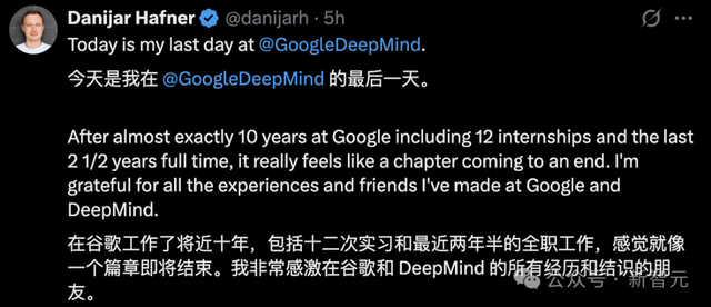 谷歌Dreamer大神离职！「辛顿门徒」自曝错过Transformer