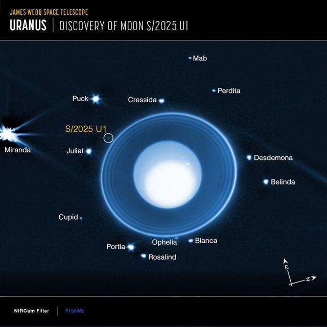 美国天文学家发现隐藏的卫星绕天王星运行