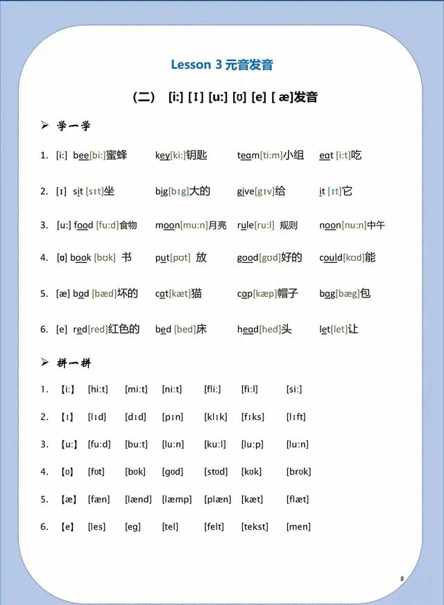 英语音标入门学习