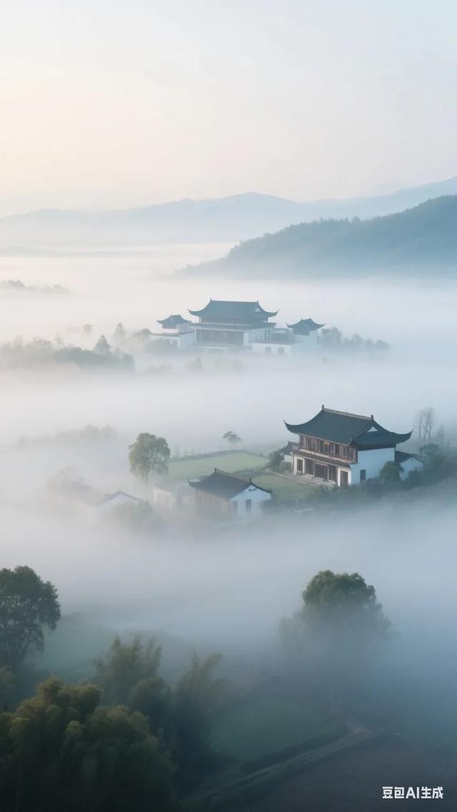 寒山秋水，静谧如画，一叶扁舟，悠然自得！