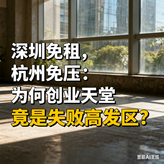 深圳免租，杭州免压：为何创业天堂竟是失败高发区？