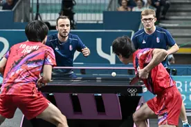 奥运乒乓球-法国3-2日本夺男团铜牌 张本智和先输后赢0奖牌收官图片
