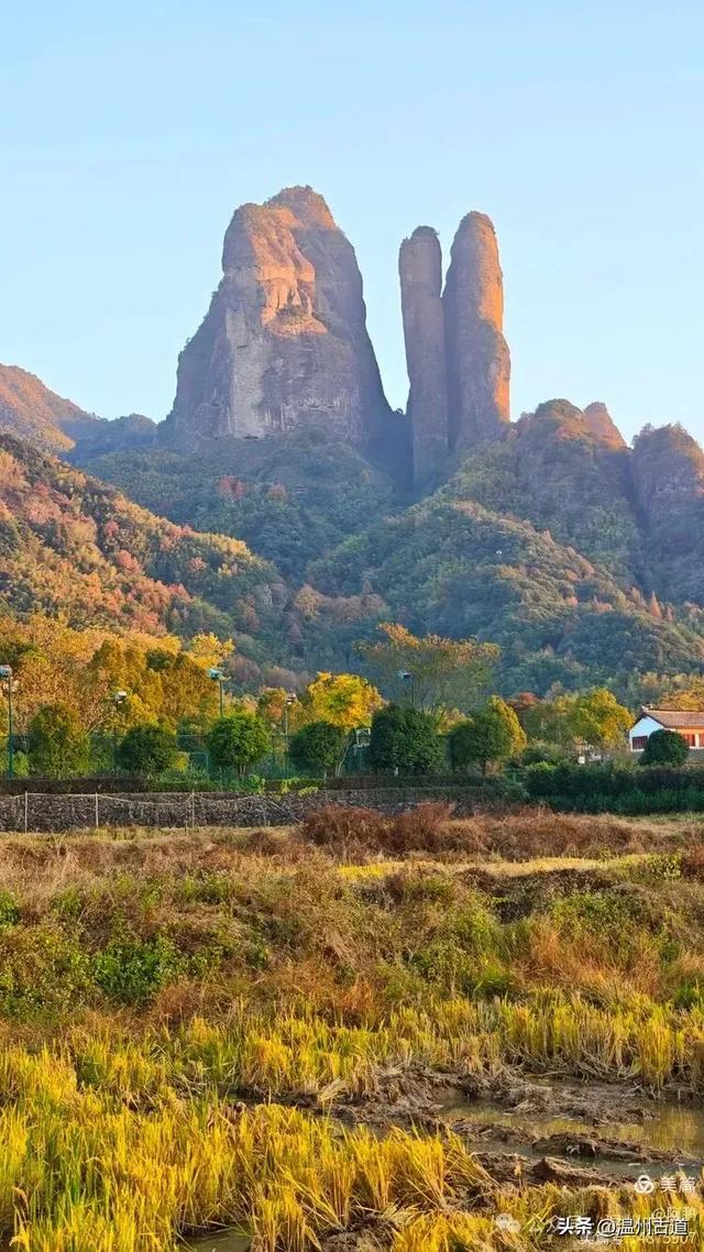 浙处丹霞地貌秋色斑斓超壮观，秋日必打卡之地！