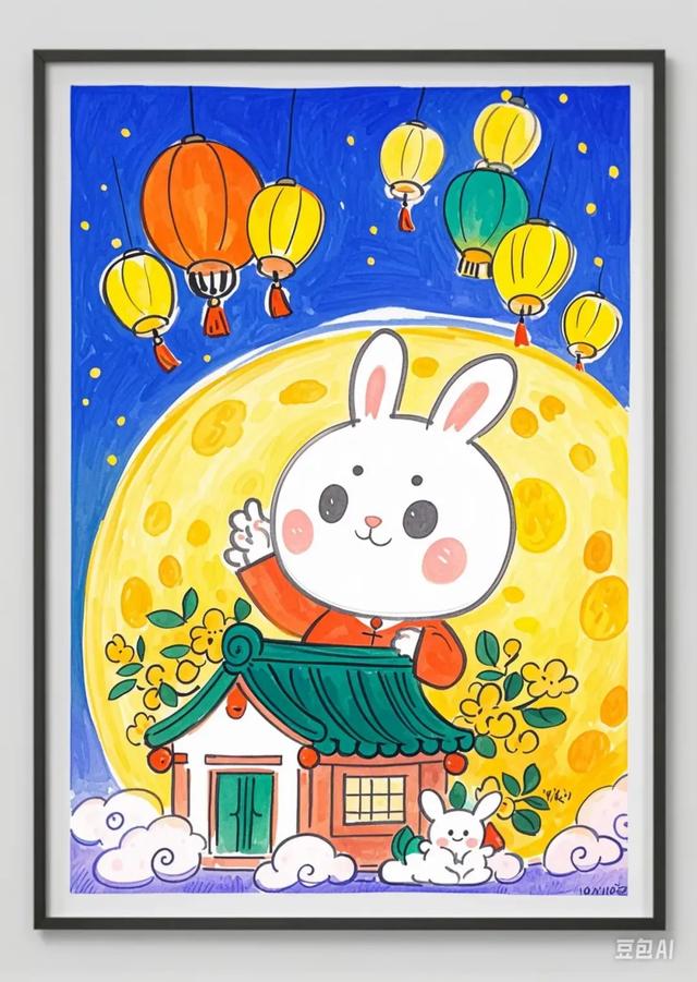 简笔画最全中秋节主题绘画＋绘画思路，张张创意满满！