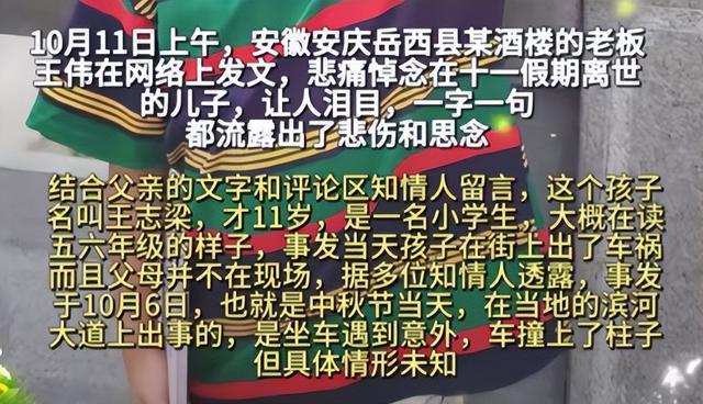 天塌了！安徽11岁男孩王志梁去世，父亲抱回家不放手，死因曝光