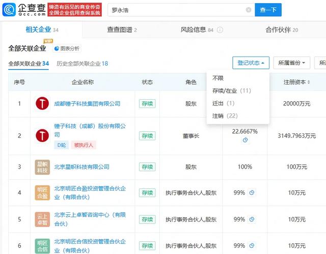 锤子科技近期新增被执行2143万