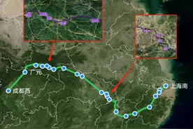 K351次列车由上海南至成都西，停靠22个站，途经江西上饶、南昌图片