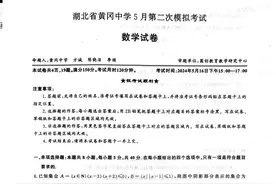 湖北省黄冈中学2024届高三第二次模拟考试5月数学试卷及参考答案图片