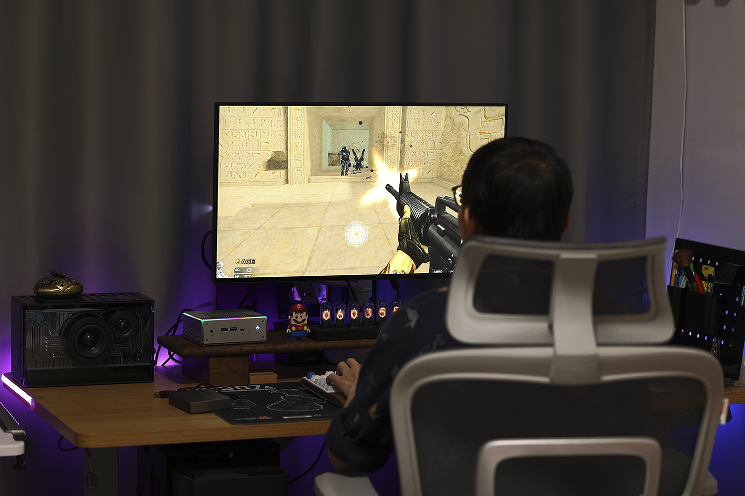 谁说迷你主机没有光污染,磐镭银翼HA-4再创极致