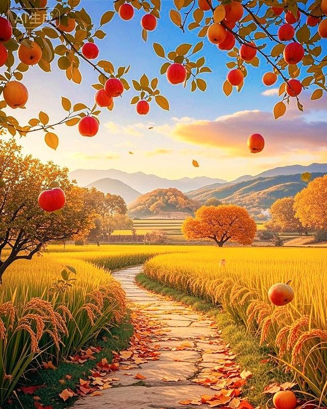 秋光里，稻香与果香漫过小径