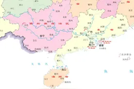 广西面积比广东大得多，地图上怎么看不出来？图片