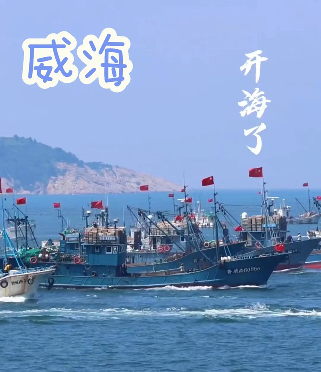 壮观！山东威海开海啦！千帆竞发，海鲜肥美，快来旅游！