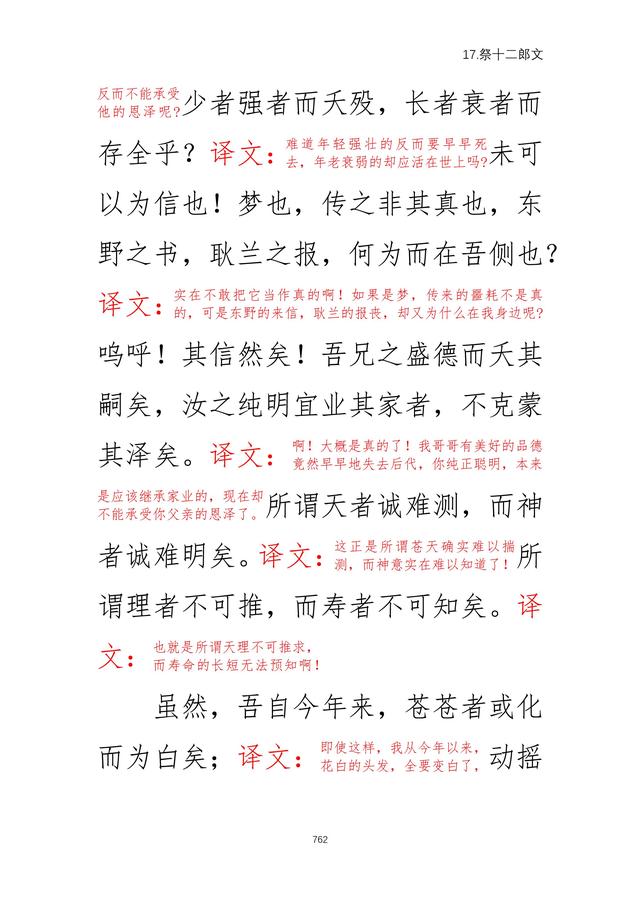 古文观止 卷八 17.祭十二郎文