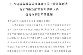 首届“赣政通”微应用创新大赛结束 35个优秀案例入选图片