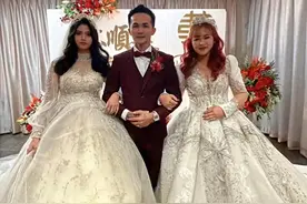 马来西亚华裔同时娶俩老婆，两新娘是好闺蜜，享齐人之福惹争议？图片