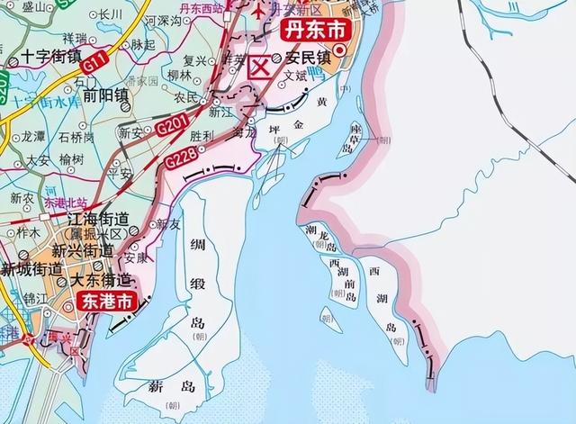 中朝边境鸭绿江口现状，我方领土逐渐减少，朝鲜领土却在不断增多