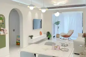 第二套房子：坚决不刷墙面，腻子也不刮！瞧瞧这样弄，省钱又好看图片