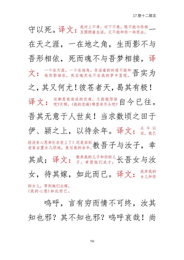 古文观止 卷八 17.祭十二郎文