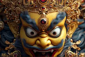招财壁纸 | 藏传佛教 · 黄财神 · 牛/龙/羊/狗护法图片