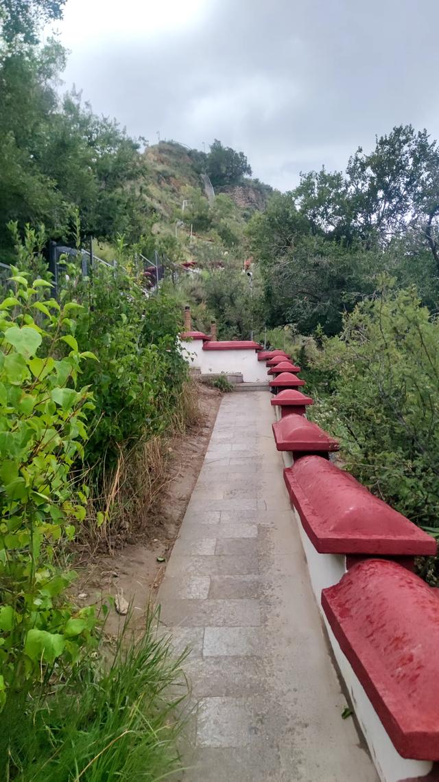 拉萨药王山北面团结公园，今年新竣工开放，雨中漫步眺望布达拉宫