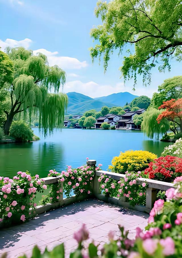 湖光山色之美，宛如襄嵌在大地的一颗明珠